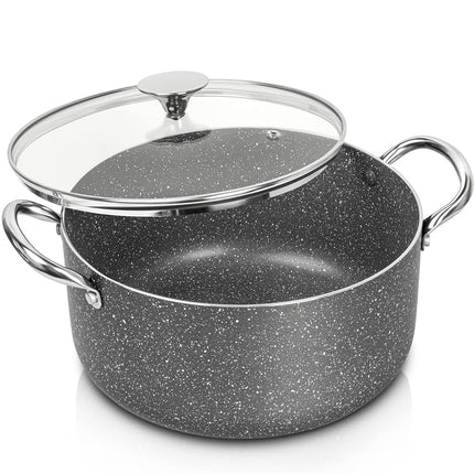 MICHELANGELO 5 Quart Stock Pot with Lid, Nonstick 