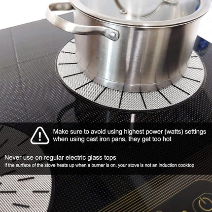 Handy Fox Induction Mat - Silicone Fiberglass Cooktop Scratch Protector - for Induction Stove - Nonslip Pads to Prevent Pots from Sliding During Cooking (9.4×9.4)