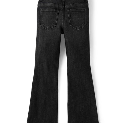 The Children's Place Girls' Wide Leg Denim Jeans, Black Wash, 4