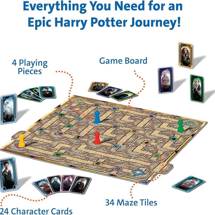 Ravensburger - Harry Potter Labyrinth Board Game for Kids & Family, Strategic Maze Challenge, 2-4 Players, Great Birthday Gift