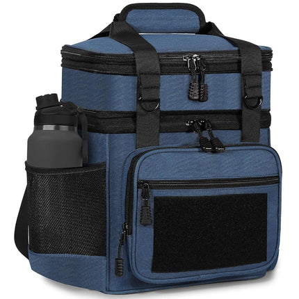 Double Deck Insulated Lunch Box, Expandable Large 