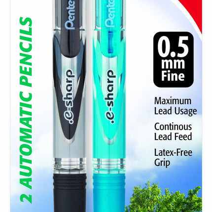 Pentel .e-sharp Automatic Pencil, 0.5mm, Assorted 