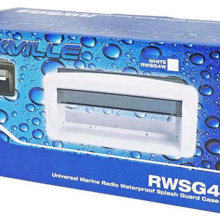 Rockville RWS4GB Universal Marine/Boat Receiver Splash Guard Housing Case Black