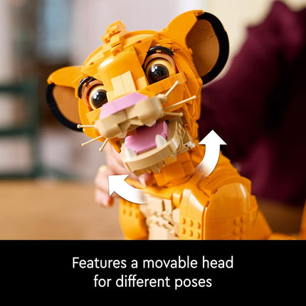 LEGO ǀ Disney Young Simba the Lion King - Collectible Animal Figure Building Set - Nostalgic Gift for Mothers - Home or Office Décor Model Kit for Adults - 43247