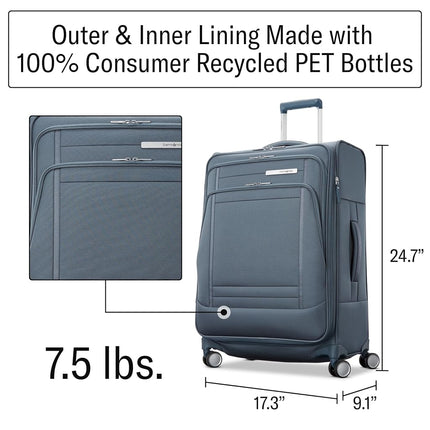 Samsonite Uplift Softside Luggage with Spinner Wheels, Elemental Blue, Carry-On 20-Inch, Uplift Softside Luggage with Spinner Wheels