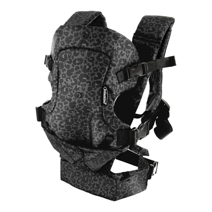 Infantino Flip Advanced 4-in-1 Baby Carrier - Ergonomic, Convertible, Face-in and Face-Out Front and Back Baby Carrier Newborn to Toddler 3.6-14.5 kg, Grey Leopard