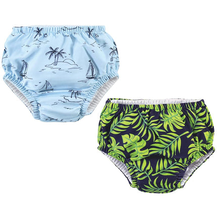 Pañales de natación unisex Hudson Baby, hojas tropicales, de 6 a 12 meses