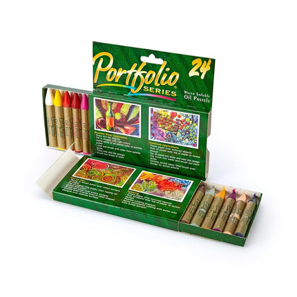 CRAYOLA Portfolio Series Water-Soluble Oil Pastels 24-Color Set (52-3624), Acrylic, Multicolour, 13.71x15.24x2.79 cm