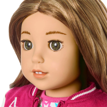 American Girl, Truly Me 18-inch Doll #118 with Brown Eyes, Wavy Dark-Brown Hair with Highlights, Tan Skin, for Ages 6+