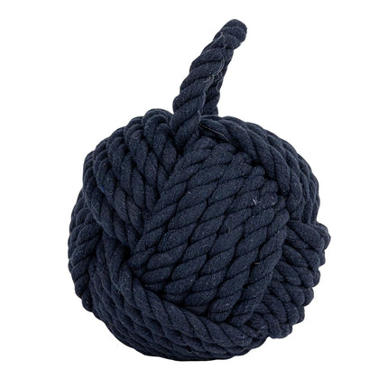 Creative Co-Op Knot Cotton Door Stop Nautical Rope, Navy Blue