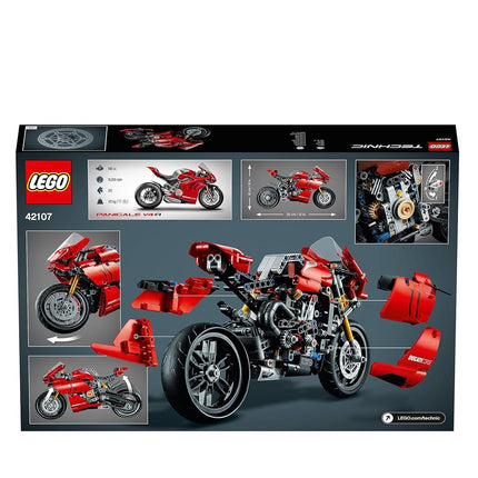 LEGO Technic Ducati Panigale V4 R 42107 Motorcycle Toy Building Kit (646 pieces), Build A Model Motorcycle, Featuring Gearbox and Suspension