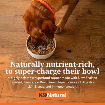K9 Natural Beef Green Tripe Freeze-Dried Dog Food Booster, Grain-Free, 250g