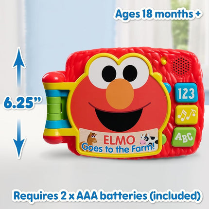 Just Play Sesame Street Elmo's Lots to Learn Book, Children's Toy from 2 Years
