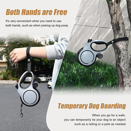 MIGHTYDUTY Retractable Dog Lead 8m for Medium Large dogs, Grey