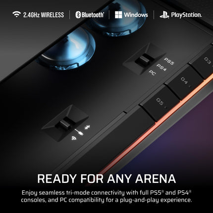 Corsair NOVABLADE PRO Wireless Hall Effect Leverless Controller – 15-Main Key Layout, 1000Hz Polling, 2.4GHz Wireless, SOCD, MGX Hyperdrive Hall Effect Magnetic Switches – PS5, PS4, PC – Black [PlayStation 5]