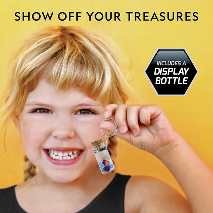 NATIONAL GEOGRAPHIC Semi-Precious Gemstone Dig Kit – Gem Digging Kit for Kids with 15 Semi-Precious Gemstones, Including Amethyst, Garnet, Opal, Blue Topaz, & More, Science Kit (Amazon Exclusive)