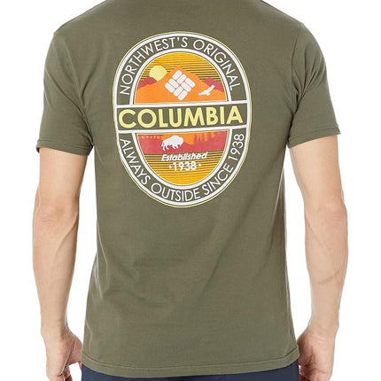 Columbia Men's Graphic T-Shirt, Pesto/Sierra, Large
