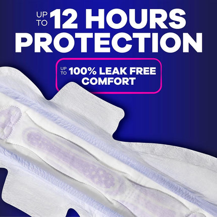 Always Maxi Overnight Feminine Pads with Wings for Women, Size 6, Ultimate Heavy Overnight Absorbency, Unscented, Up to 100% Leak-Free Protection, 21 Count