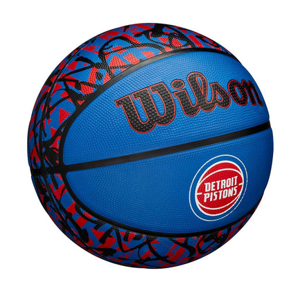 WILSON NBA Team Graffiti Basketball - Detroit Pistons, Size 7-29.5"