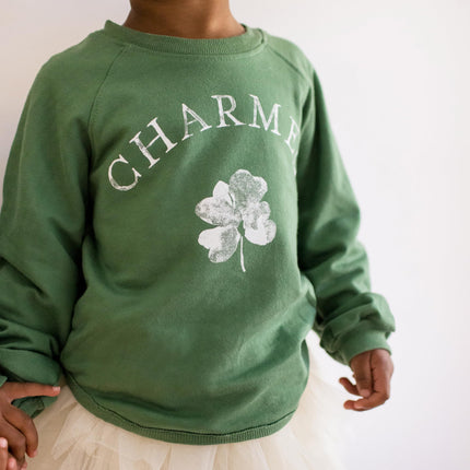 Burt's Bees Baby baby-girls Sweatshirt, Lightweight Pull Over Sweater, Organic Cotton Layering Essential, Charmed Sweatshirt, Newborn