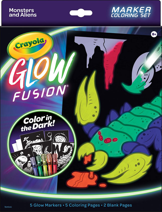 Crayola Glow Fusion, Glow in The Dark Coloring Set