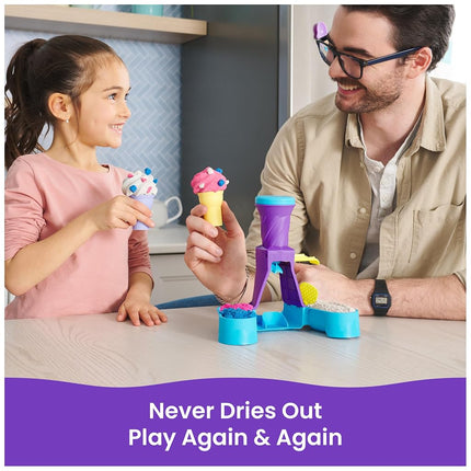 Kinetic Sand Soft Serve Station, Moldable Play Sand Sensory Toys, Ages 5+