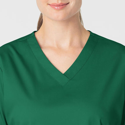WonderWink Women's Plus-Size Wonderwork V-Neck Scrub Top, Hunter, 3X-Large