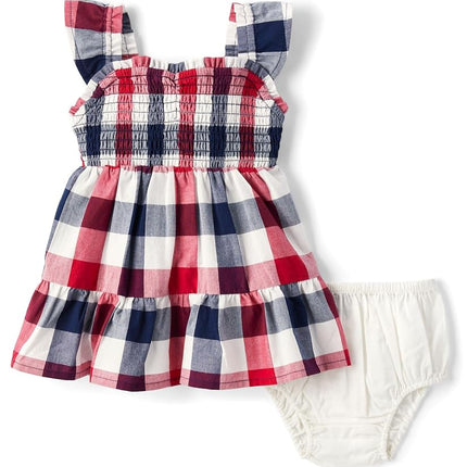Vestido casual sin mangas para bebés y recién nacidas de The Children's Place, Americana Gingham, 0-3 meses