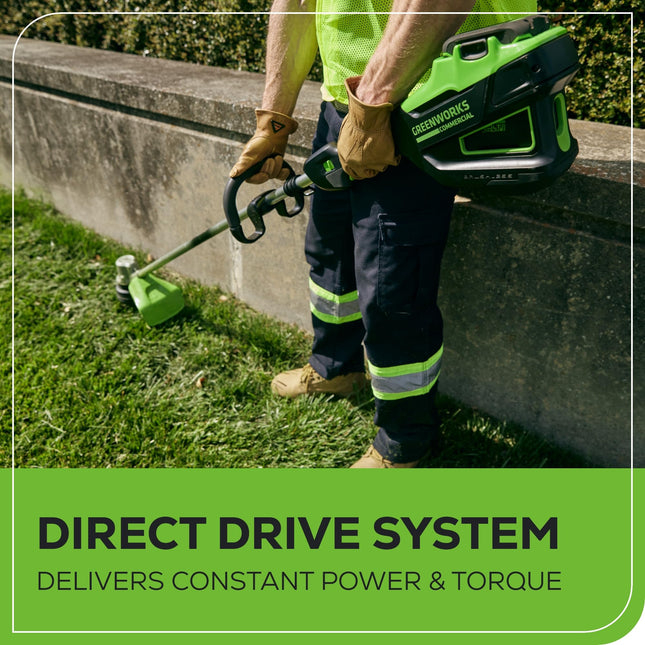 Greenworks 82V 16" (1.5kW) Brushless Cordless String Trimmer, 2.5Ah Battery and Dual Port Charger (Incompatible with 80V Products)