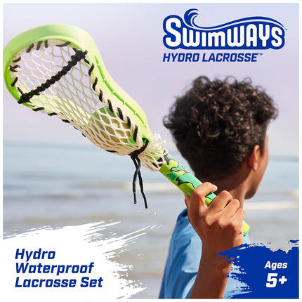 SwimWays Hydro Lacrosse, Waterproof Lacrosse Set, Outdoor Games for Adults and Kids, Sports Equipment, Pool Party Games and Toys, Orange