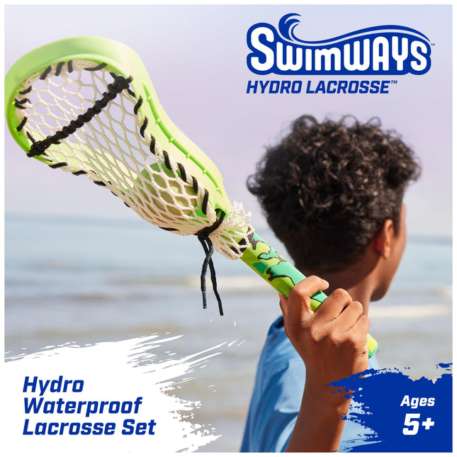 SwimWays Hydro Lacrosse, Juego de Lacrosse a Prueba de Agua, Juegos al Aire Libre para Adultos y Niños, Equipo Deportivo, Juguetes y Juegos para Fiestas en la Piscina, Azul