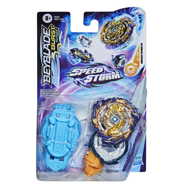 Beyblade Hasbro Burst Surge: Speedstorm Starter Pack Mirage Fafnir F6 w/Launcher,Gold,Small
