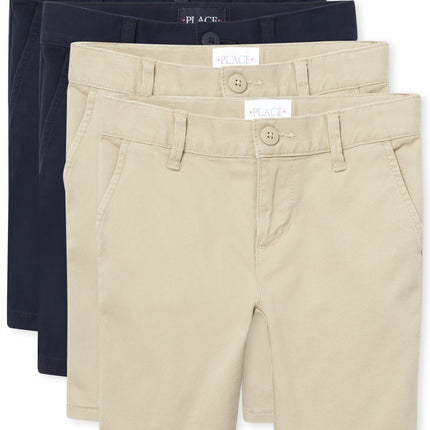 The Children's Place Girls' Chino Shorts, 4 Pack, 