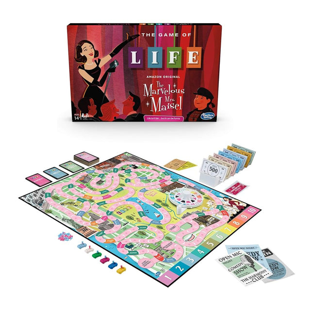Hasbro Gaming The Game of Life: The Marvelous Mrs. Maisel Edition Board Game - 6 Players, Ages 13+