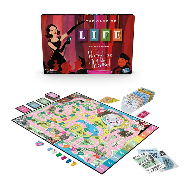 Hasbro Gaming The Game of Life: The Marvelous Mrs. Maisel Edition Board Game - 6 Players, Ages 13+