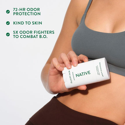 Native Deodorant | Natural Deodorant for Men, Aluminum Free with Baking Soda, Coconut Oil and Shea Butter | Eucalyptus & Mint