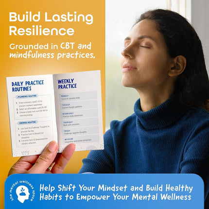 Essential Tools Card Deck – 52 Mental Health Flash Cards for Anxiety Relief, Coping Skills, Mindfulness, and Resilience Building