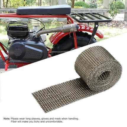 FVRITO Silenciador de tubo de escape engrosado con kit de cinta de protección térmica para Non Hemi 6.5HP Predator 212cc 196cc GX160 GX200 Coleman CT200u BT200X KT196 Baja MB200 Clone Mini Bike Go Kart Parts Negro