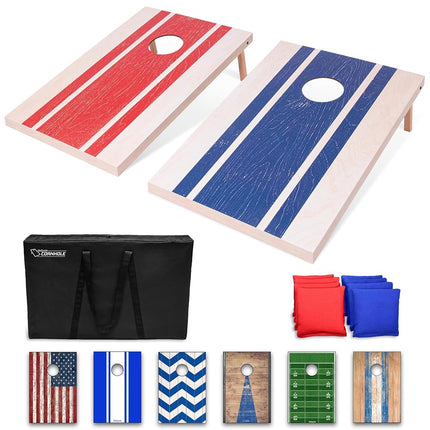 GoSports 3 x 2 ft Wood Design Cornhole Game Set - 