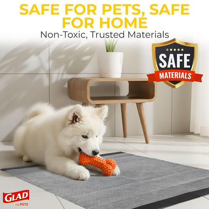 Glad for Pets Black Charcoal Puppy Pads, All-in-One | Puppy Potty Training Pads That ABSORB & NEUTRALIZE Urine Instantly | New & Improved Quality Puppy Pee Pads, 14 count