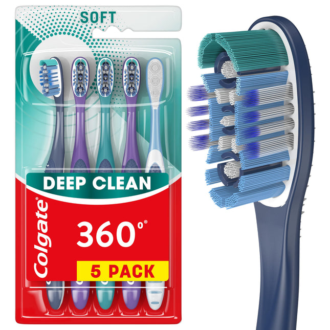 Colgate 360 Whole Mouth Clean Toothbrush, Adult So