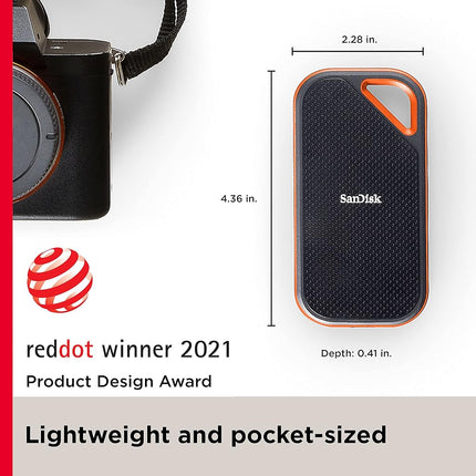 SanDisk 1TB Extreme PRO Portable SSD - Up to 2000MB/s Read Speeds - Black