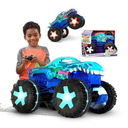 Hot Wheels Monster Trucks Mega-Wrex Alive RC, Remote-Control Toy