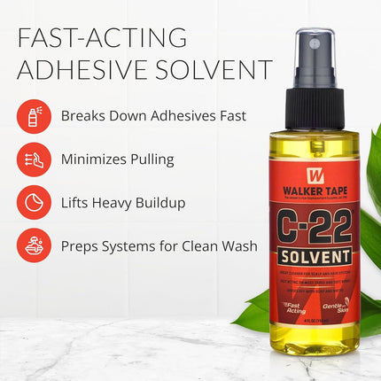 Walker Tape C22 Solvent 120ml Spray For Lace Wigs & Toupees