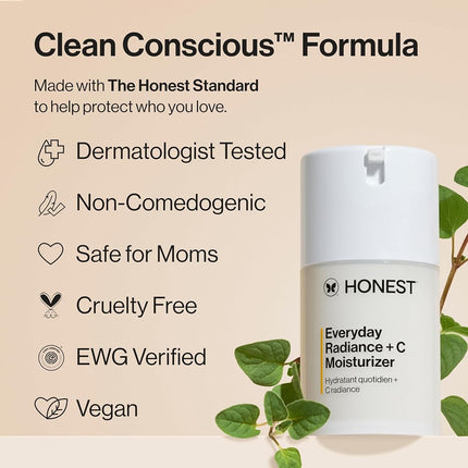 honest beauty everyday radiance moisturizer with a blend of cherry fig licorice extracts paraben free dermatologist tested cruelty free 1 7 fl oz