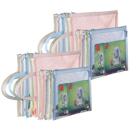 TrueLux 20 Pack Mesh Zipper Pouch Bags,Double-Laye