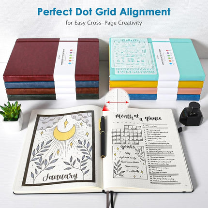Bullet Dotted Journal, 312 Numbered Pages Dot Grid Notebook A4, 8.5" x 11"