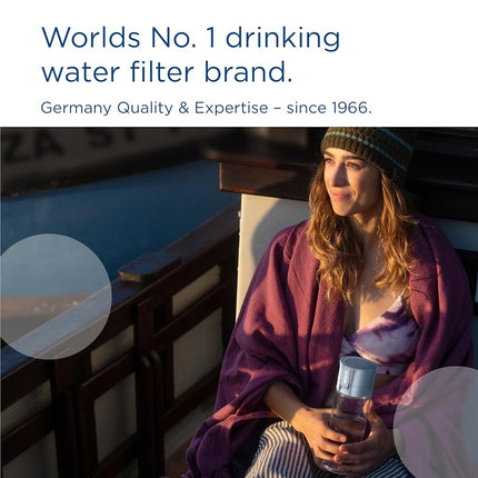 BRITA Water Filter Bottle Model Vital (600ml), 2x MicroDisc Filters