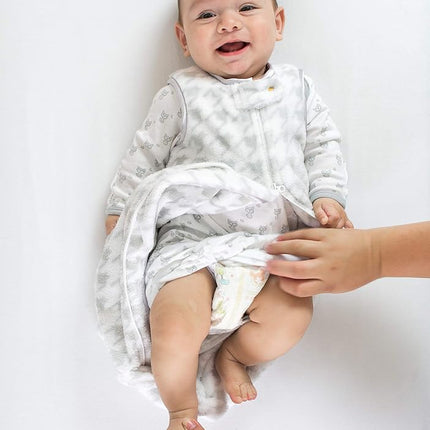 SwaddleDesigns Microfleece Sleeping Sack with 2-Way Zipper, Puppytooth, Black, 0-6MO
