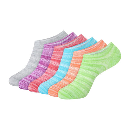 Hanes Women's Lightweight Breathable Super No Show Socks 6 Pair Pack Casual, Assorted Color, 7-11 UK